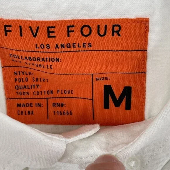 NEW Five Four Krispin Mens Short Sleeve Dress Shirt Size M New w Tags White